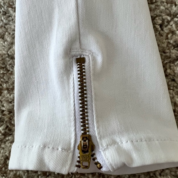 JUST USA white denim skinny pant with zip hem size 27 - Picture 8 of 8
